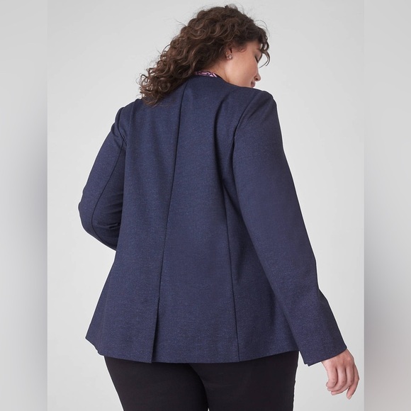 NEW Lane Bryant Faux-Denim Ponte Plus Size Bryant Blazer Women 16 Career Staple - Picture 2 of 16
